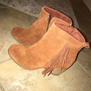 TOMS Ankle Booties (fringe)